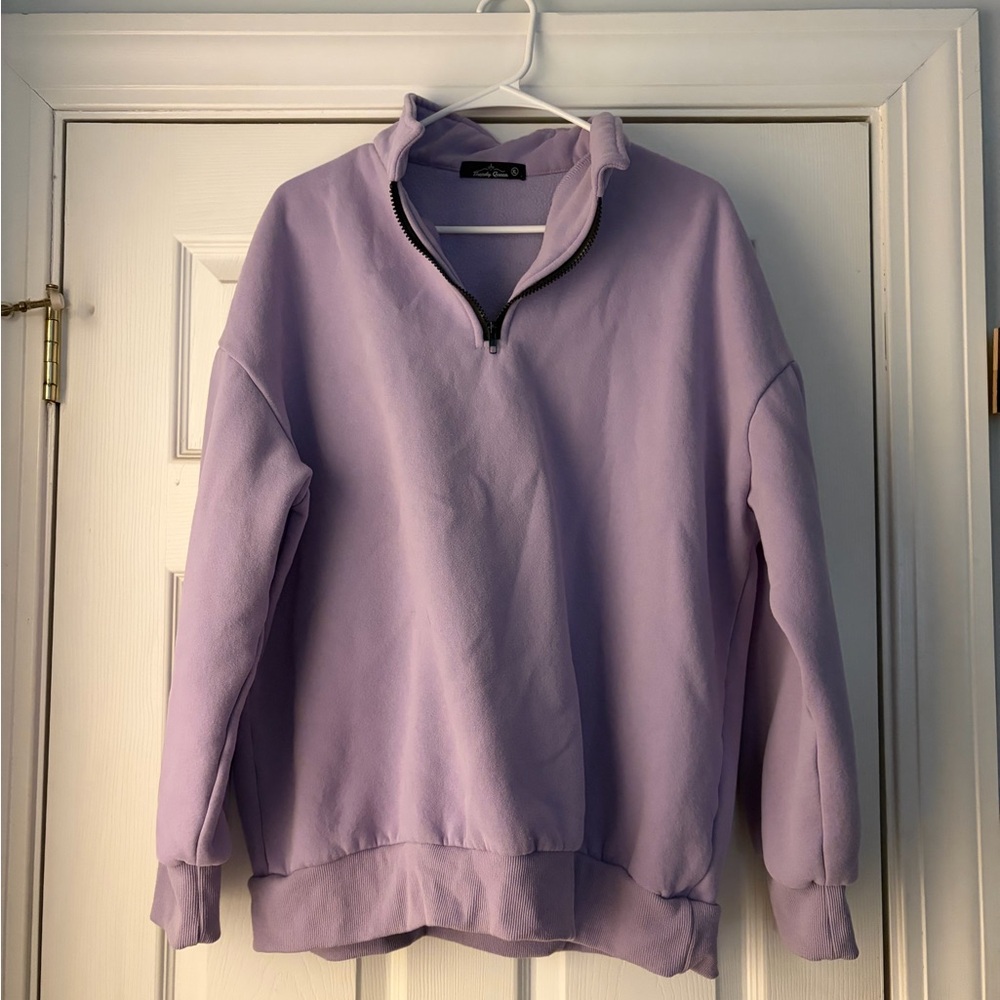 Lavender Quarter-Zip Pullover